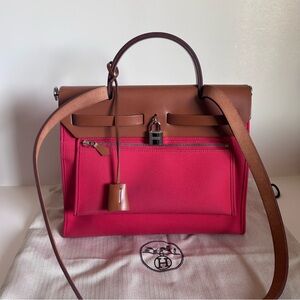 Hermes Brown and Red Satchel